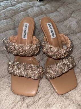 Steve Madden Women's  Kenley Stilleto Sandal in Rhinestone embellishments
